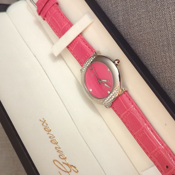 Geneva Women's Pink Raspberry Watch - Picture 3 of 4